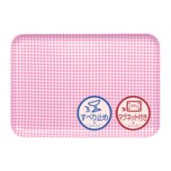 TATSU-CRAFT マグネットトレー M 33cm チェック PK ピンク すべり止め付き ［Tk1084］ 303446_DA90816VC02