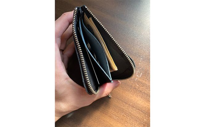 型押しカモフラレザーのL字ミニウォレット ファッション 小物 財布 迷彩 コインケース L字型 小銭 お札 カード 手作り 日本製 皮 