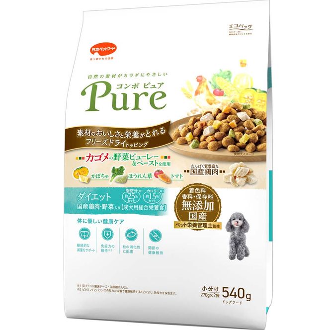 コンボ ピュア ドッグ ダイエット 540g ｘ12(ケース単位) ドッグフード