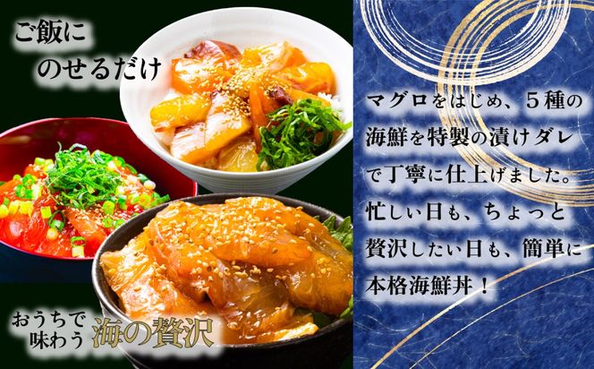 【 パック数が選べる！ 】季節の海鮮漬け丼 おまかせ5種セット ( 5パック / 10パック )  海鮮 海鮮丼 漬け 漬け丼 刺身 鮪 マグロ 丼もの 丼 丼ぶり オンザライス 7000円 13000円  [AU136ya] [AU137ya]