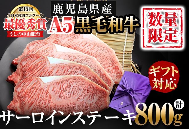 【ギフト対応】＜A5等級＞黒毛和牛 巨匠の至福のサーロインステーキ 計800g(4枚) wa24-005
