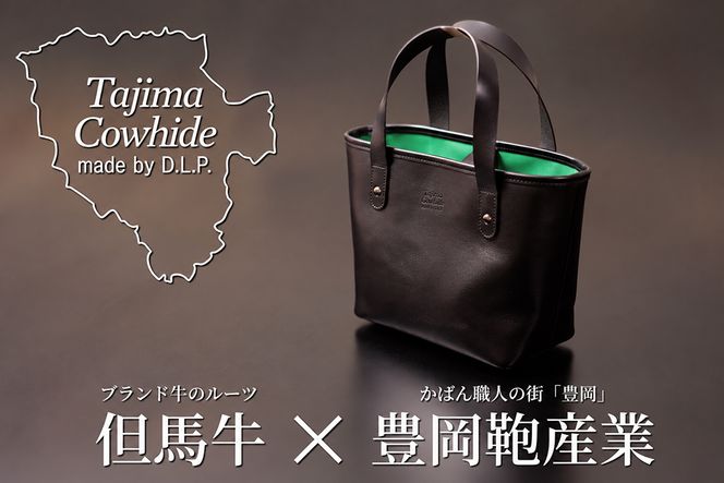 Tajima Cowhide ミニトートバッグ / 革バッグ ブラック メンズ レディース 軽量 約330g バッグ かばん カバン 鞄 黒 日本製 豊岡製 循環型ブランド タジマ カウハイド DLP