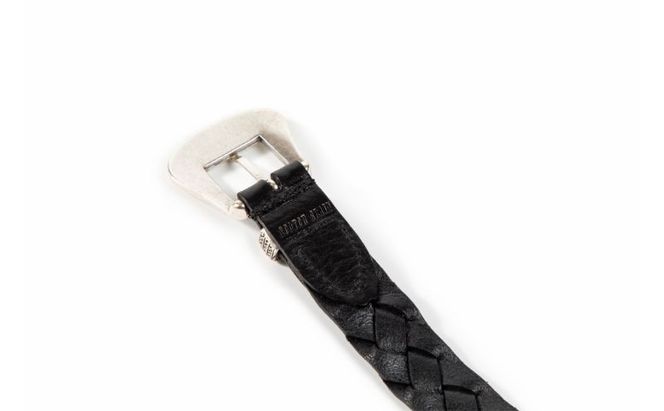 スコッチグレイン監修　オリジナルイタリアンレザーベルト（メッシュブラック）　イタリアン ベルト　メッシュベルト　本革　東京都　墨田区