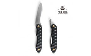 【FEDECA】 折畳式料理ナイフ　リップルブラック　000838