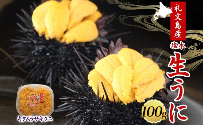 北海道 礼文島産 ミョウバン不使用 塩水ウニ キタムラサキウニ 100g×1パック［野崎水産］【 うに ウニ 雲丹 生うに 塩水うに ムラサキウニ 素材本来の味 海鮮 うに丼 濃厚 甘み 産地直送 】
