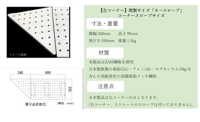 【左コーナー】既製サイズ「カースロープ」