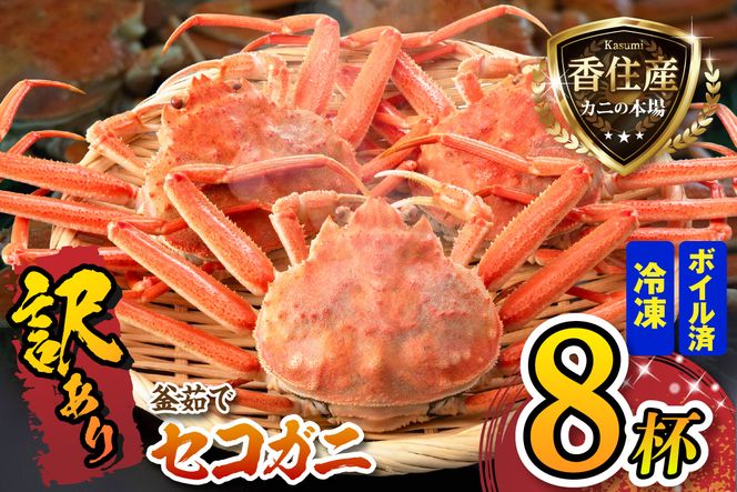 訳あり セコガニ 約120g×8匹 釜茹で ボイル 冷凍 【令和8年11月中旬以降発送予定】 国産 カニ かに 蟹 松葉がに せいこがに メスガニ 親ガニ 濃厚 かにミソ かにみそ 蟹味噌 やみつき 内子 外子 絶品 産地直送 絶妙 茹で加減 大人気 人気 おすすめ ふるさと納税 返礼品 兵庫県 香美町 香住 柴山 日本海フーズ かに市場 07-09
