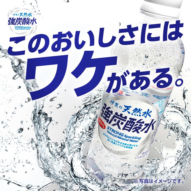【2ヶ月定期便】サンガリア　伊賀の天然水　強炭酸水　1ケース（500mL×24本）【igge-tkb0001】