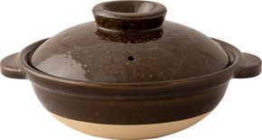 長谷園の「伊賀土鍋 アメ釉」小（1人用）DC-01 ngtn0044