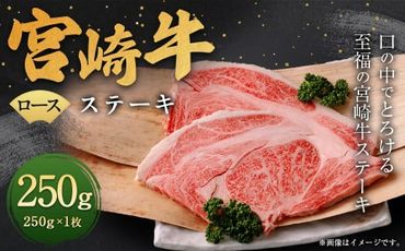 ＜宮崎牛ロースステーキ 1枚（計250g）＞翌月末迄に順次出荷【c1341_ya】 宮崎牛 牛肉 黒毛和牛 ロース ステーキ 極上 肉質 宮崎県産