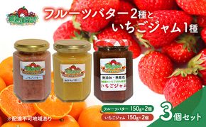 フルーツバター と いちごジャム の セット ※ジャムの品種お任せ いちご みかん バター 農マル園芸 あかいわ農園 岡山
