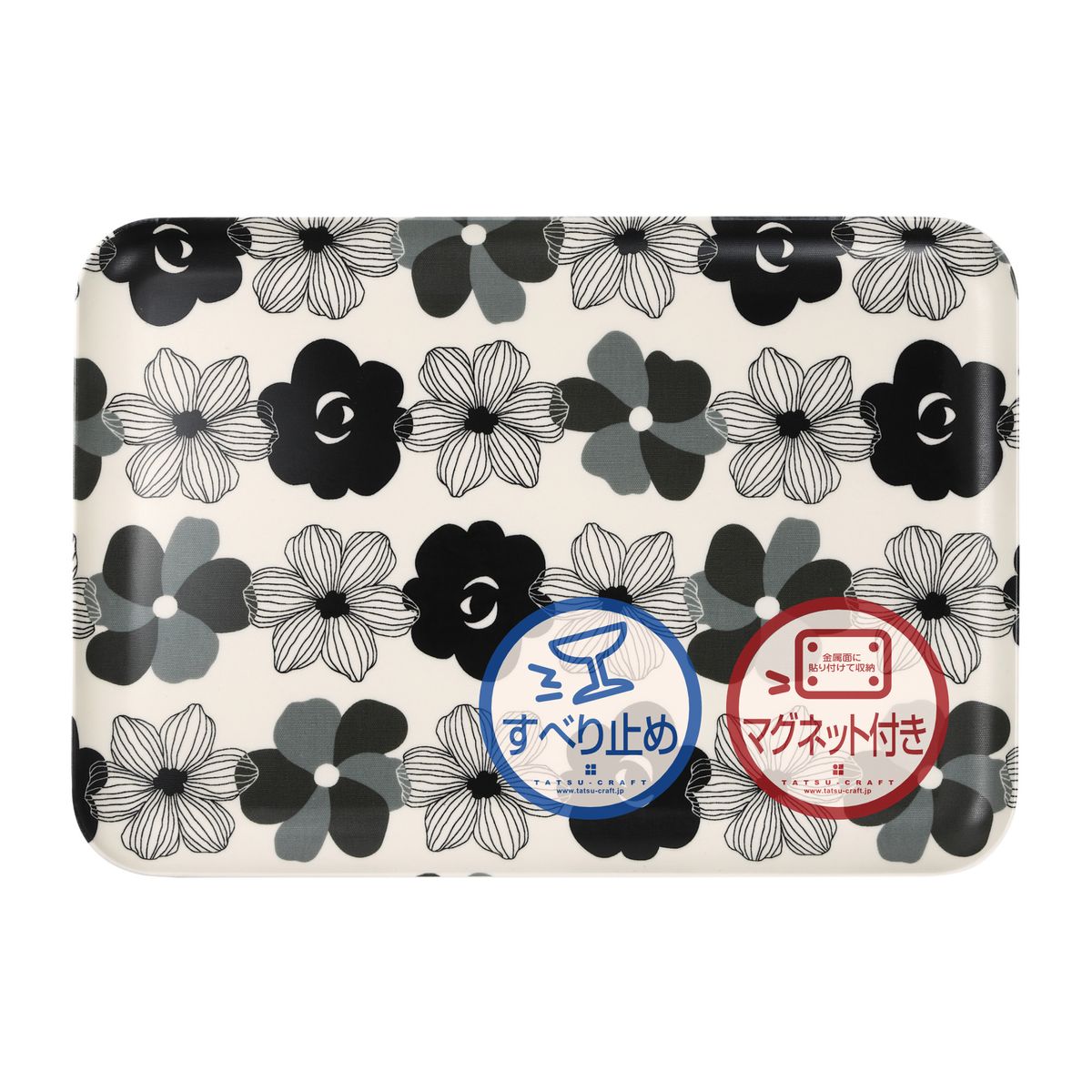 TATSU-CRAFT マグネットトレー L 39cm フラワーボーダー すべり止め付き [Tk1110] 303446_DA90832VC03