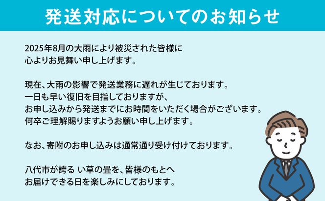 八代産　高級畳表「ひのさくら」2帖 ※畳表と床（とこ）の新調	