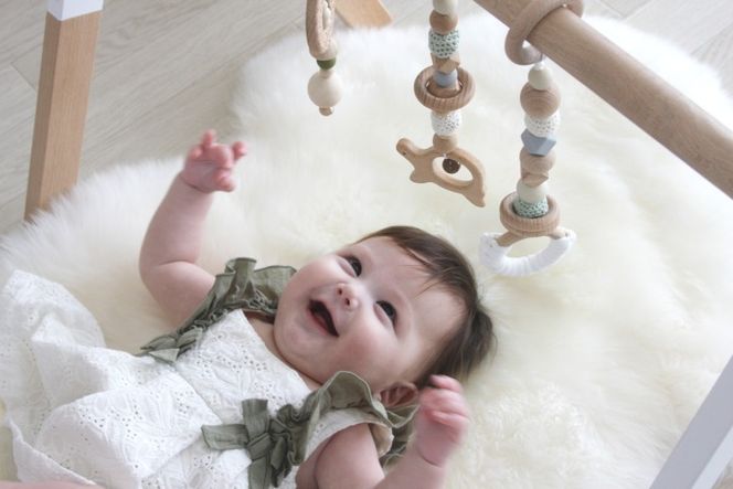 HOPPL（ホップル） amimals ベビージムセット シーグリーン／ラトル