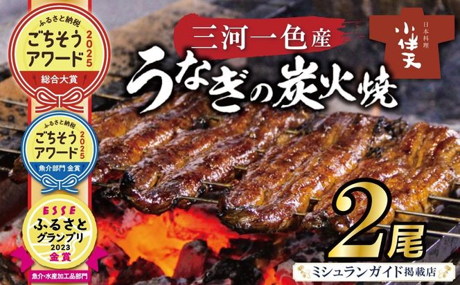 【ミシュランガイド掲載店】【ごちそうアワード2025 総合大賞】三河一色産うなぎの炭火焼 2尾  国産 冷蔵 簡単調理 職人 鰻 ウナギ たれ ギフト 贈り物 ご褒美 蒲焼き うな重 ひつまぶし 人気 高リピート 創業大正九年 日本料理 小伴天 ESSEふるさとグランプリ金賞受賞 H007-100