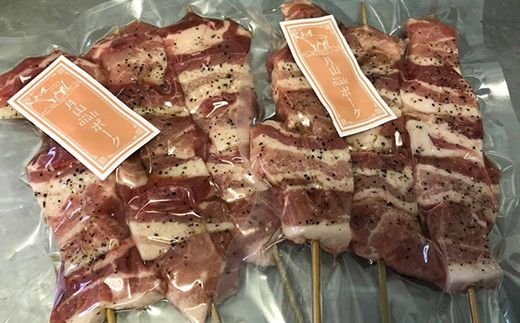 FYN6-192 【月山maltポーク】山形県産バーベキュー用ジャンボ豚バラ串 6本 豚肉 山形県 西川町