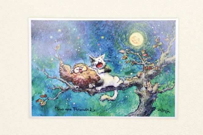 絵はがき オリジナルデザイン 15枚 [想い絵画家かじやま奈実 福岡県 筑紫野市 21761368] クリポス メール便 メール便対応