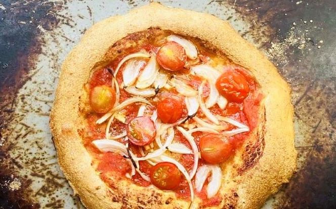 【 糸島野菜 × 天然酵母 】 マリナーラ 全粒粉ピッツァ 自家製 トマトソース 1枚 糸島市 / わかまつ農園[AHB055]