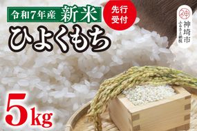 【令和7年産 新米 先行受付】ひよくもち5kg【ひよくもち もち米 九州 肥沃 食感 お餅 赤飯 おこわ ちまき 美味しい】(H061843)
