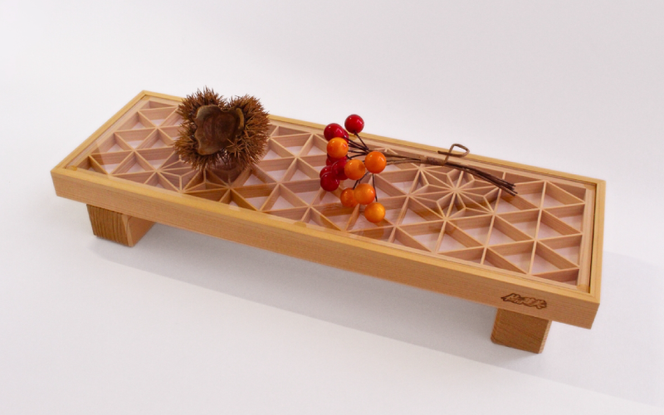 真庭組子 テーブルコーディネート 麻の葉 / 組子 天然木 和雑貨 和モダン 岡山県 真庭市 【sdkb011-01】