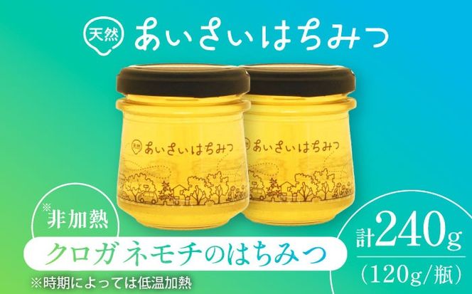 あいさいはちみつ クロガネモチ 120g×2本 蜂蜜 国産 非加熱 愛西市/あいさいはちみつ[AEBP002]