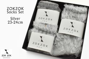 上質感を足にまとうラグジュアリーソックス ZOKZOK 3足セット (シルバー系) /// 靴下 くつした くつ下 ソックス 足元 ラグジュアリー 婦人 レディース 女性  セット 母の日 ファッション おしゃれ 日本製 奈良県 広陵町
