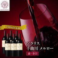 ワイン 信州ワイン 赤 ソラリス 千曲川 メルロー 750ml×6本 日本ワイン 赤ワイン マンズワイン 酒