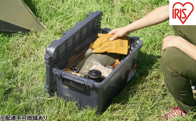 収納ボックス HUGEL SMOKE BOX SMB-600 クリアブラック アイリスオーヤマ アウトドア キャンプ 屋外 ふた付き スモークボックス クリア 中身が見える 透ける 蓋付き ベンチ 野外 防災 備蓄
