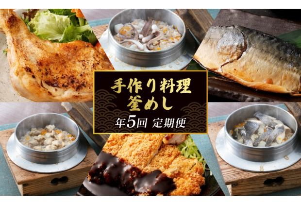 初音の定期便!!年5回お届け 定期便 簡単調理 惣菜 おかず 頒布会 鶏もも肉 釜飯