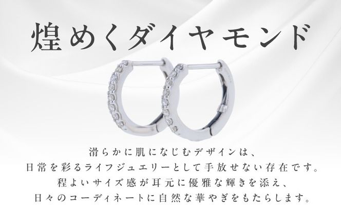 TUC0030 【高島屋選定品】ARC-EN-CIEL (アルカンシェル)プラチナ ダイヤモンド ピアス(ダイヤ合計 0.20ct)