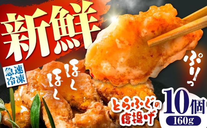 【ほくほく！】トラフグ の 唐揚げ 10個入り 計160g / 唐揚げ フグ ふぐ 河豚 フライ わさび セット おつまみ / 南島原市 / 株式会社 FUKUNOTANE[SFJ028]