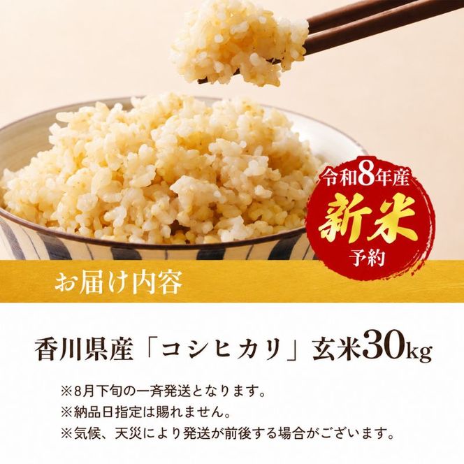 令和8年産　新米「コシヒカリ」30kg（玄米）お米 30kg 