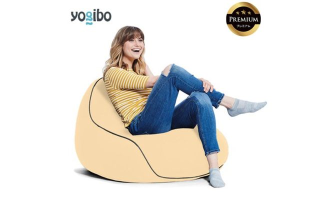Yogibo Lounger Premium（ヨギボー ラウンジャー プレミアム）＜クリームホワイト＞【ビーズクッション ビーズ 座椅子 椅子 クッション ビーズソファー ビーズソファ 新生活 プレゼント インテリア 家具 ベッド ゲーム】-[G764-8]