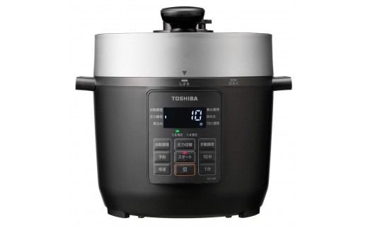 電気圧力鍋 東芝 RCP-30R(K) 家電 キッチン家電 人気 高圧力調理1.8気圧 時短調理 自動調理 簡単 炊飯 炒める 煮る 低温調理 無水調理 保温 1台8役 調理容量2L 満水容量3L 定番メニュー ハンバーグ カレー 角煮 スープ 筑前煮 おすすめ ブラック