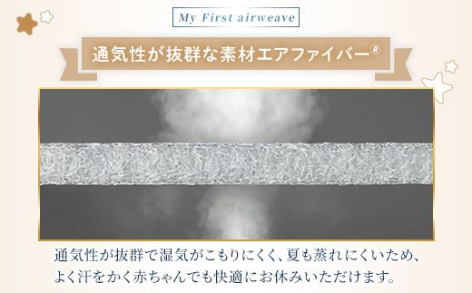 エアウィーヴ airweave for baby | 赤ちゃん ベビー 日本製 寝具 高反発 洗える エアファイバー マットレス 敷布団 エアウィーブ