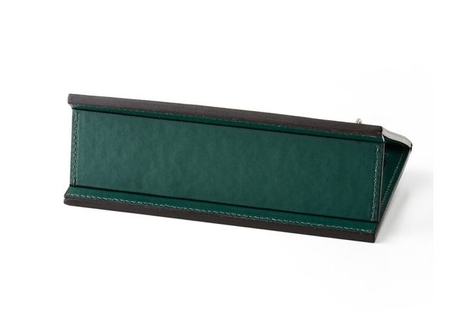 SOMES 万年カレンダー （グリーン）DU-30-ro [ソメスサドル 北海道 砂川市 12260810-a] ソメス カレンダー 卓上 本革 革 革製品 レザー somes saddle