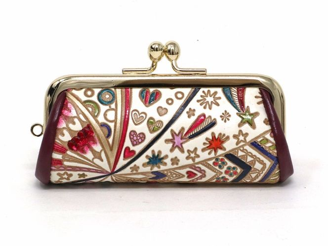 【文庫屋大関】印鑑ケース　グロッシーハート【皮革工芸品】 ファッション小物 民芸品 