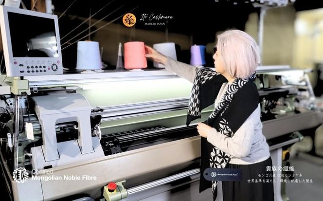 G3325 『Noble Fibre』100％カシミヤ・マフラー ヤガスリジャガード 【高級 カシミア おしゃれ ファッション 防寒 かしみあ】