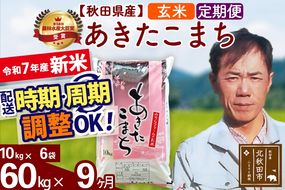 ※令和7年産 新米※《定期便9ヶ月》秋田県産 あきたこまち 60kg【玄米】(10kg袋) 2025年産 お届け時期選べる お届け周期調整可能 隔月に調整OK お米 みそらファーム|msrf-21309