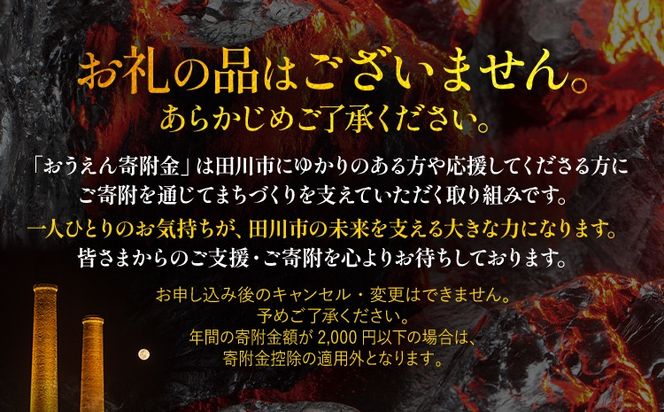 【ふるさと納税】福岡県田川市おうえん寄附金 1,000円 ※返礼品なし（寄附のみ）福岡県 田川市 寄附