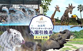 白浜町ふるさと納税 アドベンチャーワールド入園引換券 大人チケット（18歳上） 1枚 304018_DU001