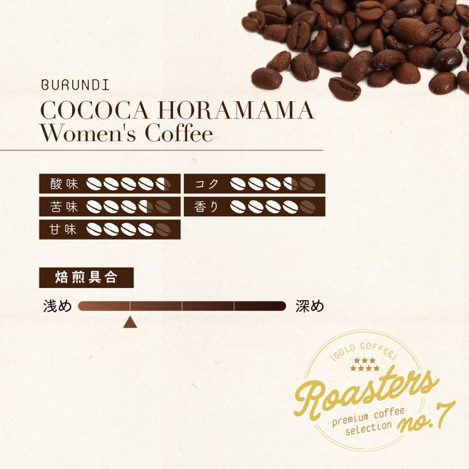 ゴールドコーヒーロースターズ フェアトレードブルンジ Women'sCoffee1kg (粉) [ゴールド珈琲 大阪府 守口市 [2272]