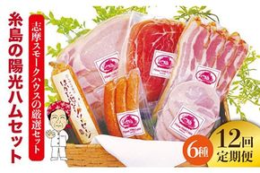 【全12回定期便】糸島の陽光ハムセット 志摩スモークハウス[AOA010] 詰め合わせ ギフト ソーセージ お歳暮 お中元