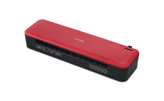 ラミネーター 高速起動ラミネーターA3 2本ローラー KHSL-A322-R レッド アイリスオーヤマ A3 A4 高速起動 2本 高速 a3 a4 100μm 150μm 75μmラミネート 名刺 はがき カードメニュー 家庭用 コンパクト 簡単操作 オートオフ機能