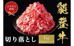 【和牛セレブ】能登牛 切り落とし 1kg（500g×2P）牛 牛肉 ビーフ 肉 黒毛和牛 能登牛 和牛セレブ F6P-2530