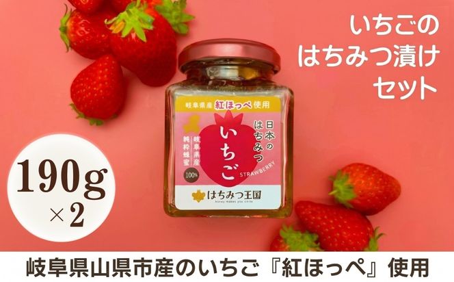 岐阜県産いちごはちみつ漬けセット　190g×2瓶 [No.426]