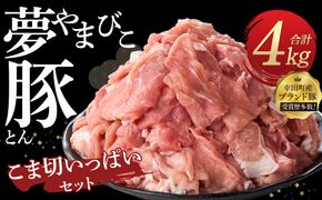 「夢やまびこ豚」こま切いっぱいセット 4.0kg | 豚肉 肉 お肉 小間切れ こま切れ 小分け 真空パック 冷蔵 送料無料