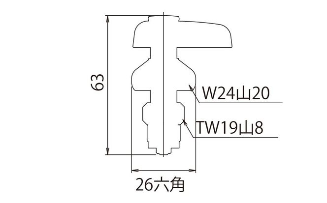 凍結防止ハンドル上部 水栓用部品 KJ16 水生活製作所  [No.1154]