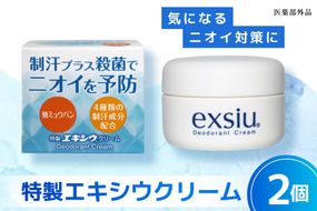 特製エキシウクリーム2個セット/30g×2個 【医薬部外品】 ニオイ対策 わきが あせ止め 体臭 汗 制汗 制汗剤 [東京甲子社 山梨県 韮崎市 20745196]