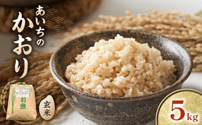 愛知県産 あいちのかおり 玄米 5kg お米 玄米 ライス ご飯 おにぎり お弁当 和食